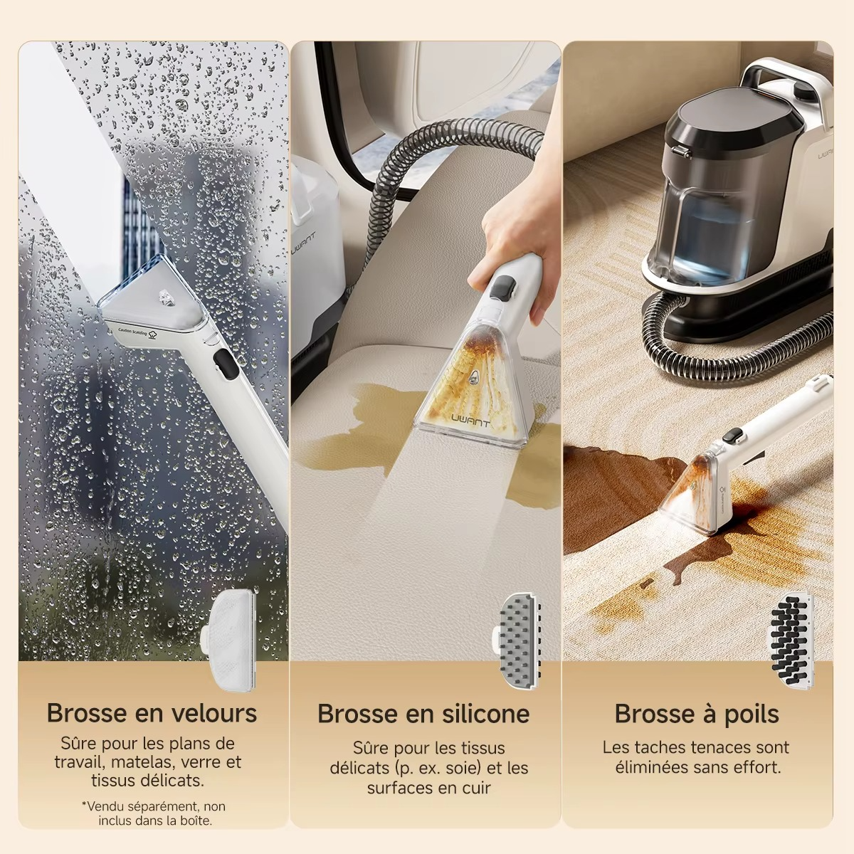 Nettoyeur Vapeur Uwant Y100 – Tapis, Canapé & Voiture – 100 °C
